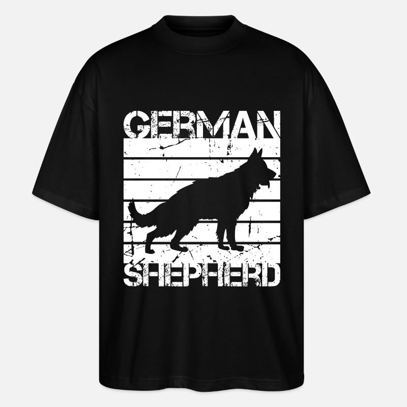 Deutscher Schäferhund - Stanley/Stella Oversized Unisex Bio T-Shirt Blaster 2.0 - Schwarz