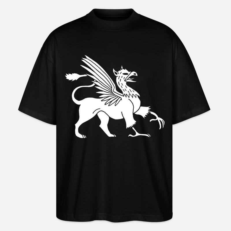 Weißer Greif - Stanley/Stella Oversized Unisex Bio T-Shirt Blaster 2.0 - Schwarz