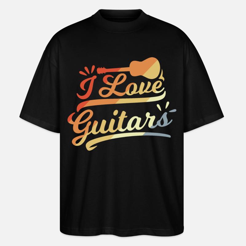 Gitarren Liebe - Stanley/Stella Oversized Unisex Bio T-Shirt Blaster 2.0 - Schwarz