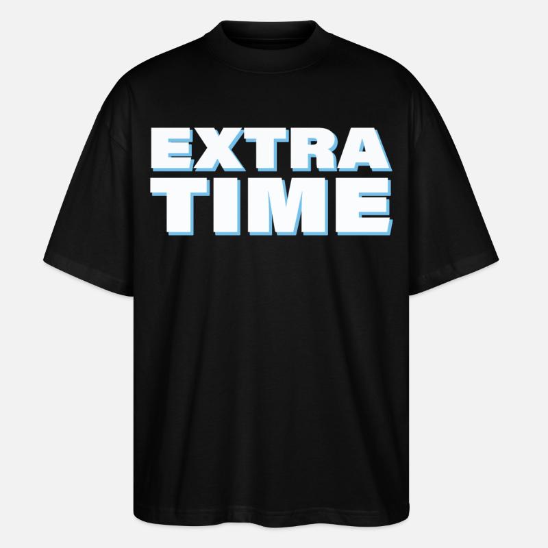 EXTRA TIME - Stanley/Stella Oversized Unisex Bio T-Shirt Blaster 2.0 - Schwarz
