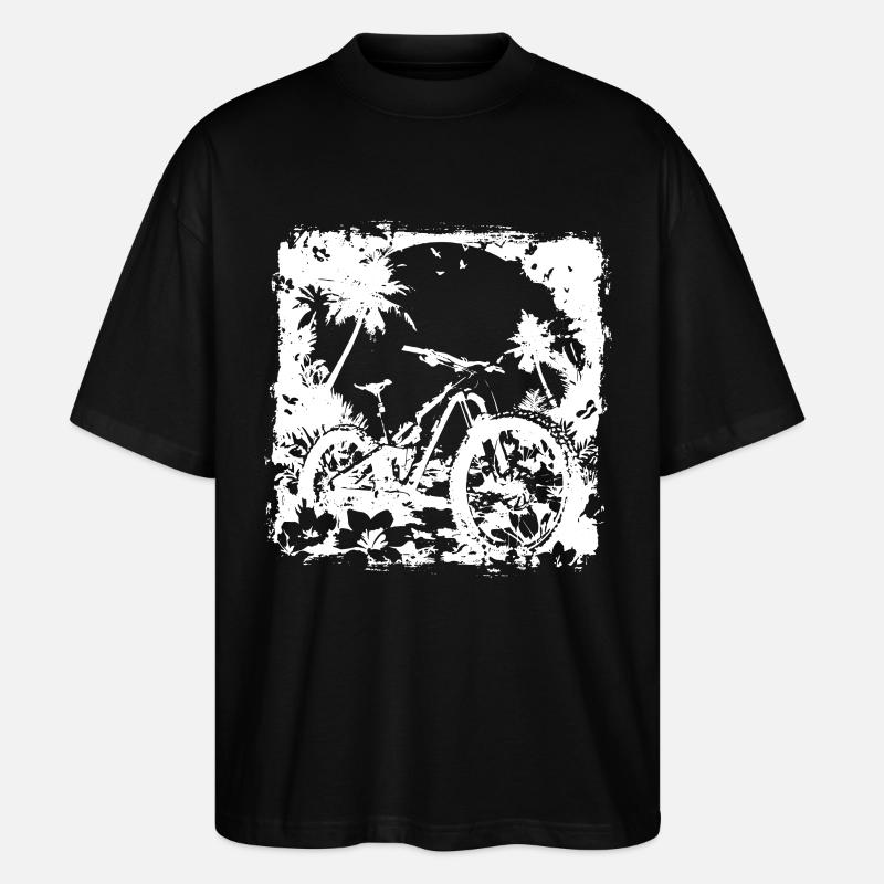 Mountainbiker Grafik - Stanley/Stella Oversized Unisex Bio T-Shirt Blaster 2.0 - Schwarz