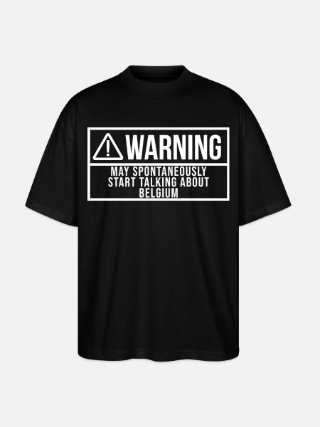 Belgien Belgien Belgien - Stanley/Stella Oversized Unisex Bio T-Shirt Blaster 2.0 - Schwarz