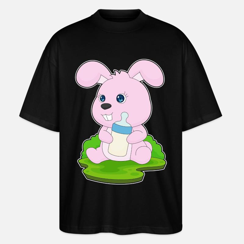 Bunny Lait de biberon - T-shirt bio Blaster 2.0 coupe oversize Stanley/Stella Unisexe - noir