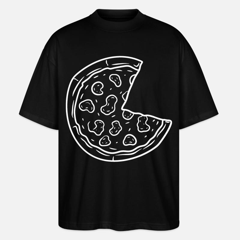 Pizza Skizze - Stanley/Stella Oversized Unisex Bio T-Shirt Blaster 2.0 - Schwarz
