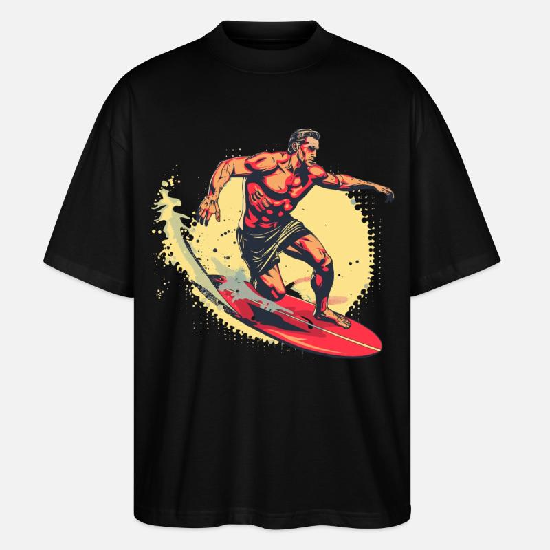 Graphisme Surfer - T-shirt bio Blaster 2.0 coupe oversize Stanley/Stella Unisexe - noir