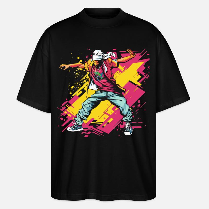 Breakdancer Graffiti - Stanley/Stella Oversized Unisex Bio T-Shirt Blaster 2.0 - Schwarz