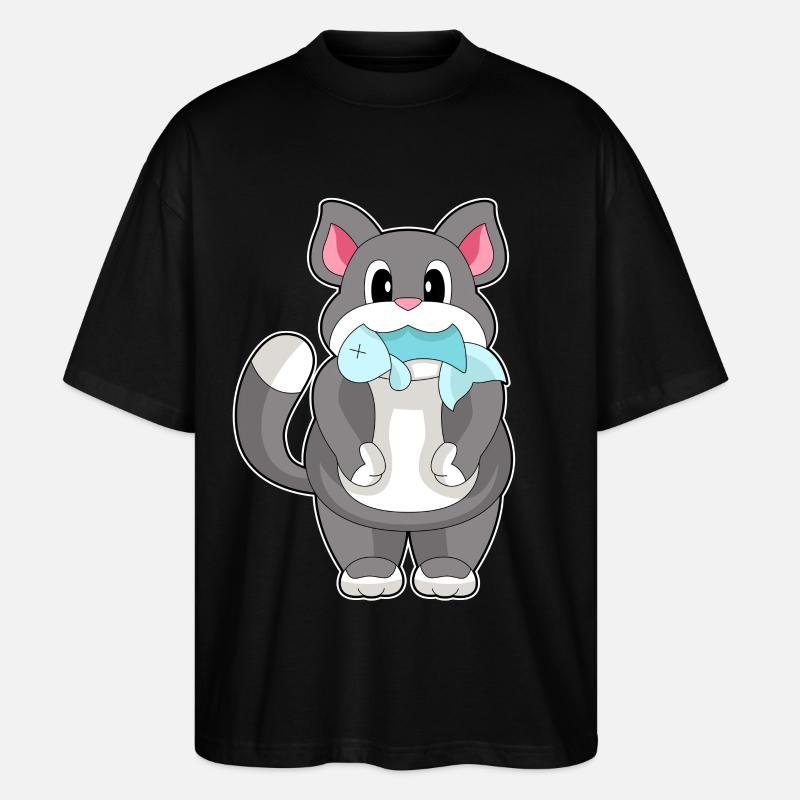 Poisson-chat - T-shirt bio Blaster 2.0 coupe oversize Stanley/Stella Unisexe - noir