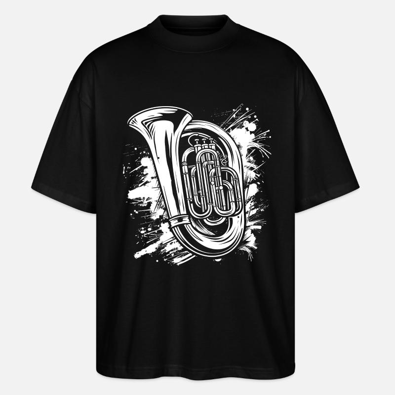 Lustige Tuba - Stanley/Stella Oversized Unisex Bio T-Shirt Blaster 2.0 - Schwarz