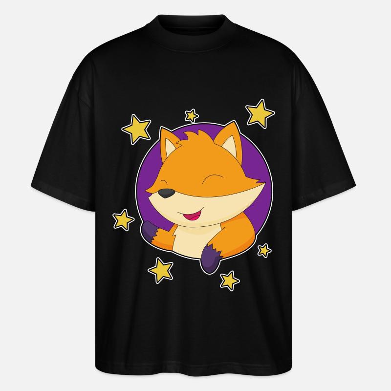Fuchs Sterne - Stanley/Stella Oversized Unisex Bio T-Shirt Blaster 2.0 - Schwarz