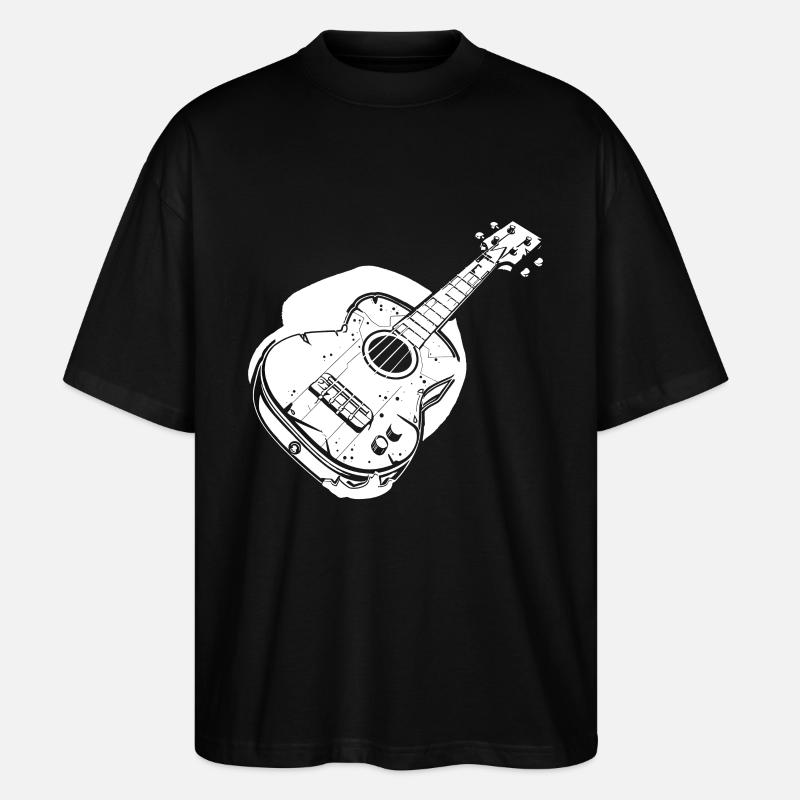 Ukulele Grafik - Stanley/Stella Oversized Unisex Bio T-Shirt Blaster 2.0 - Schwarz
