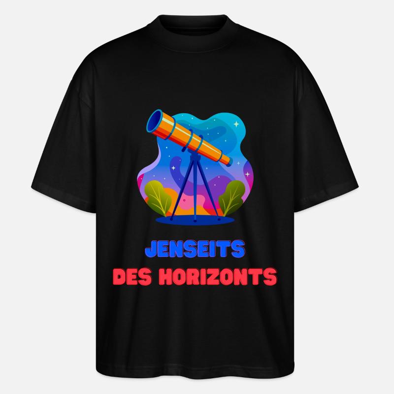 Jenseits des Horizonts - Stanley/Stella Oversized Unisex Bio T-Shirt Blaster 2.0 - Schwarz