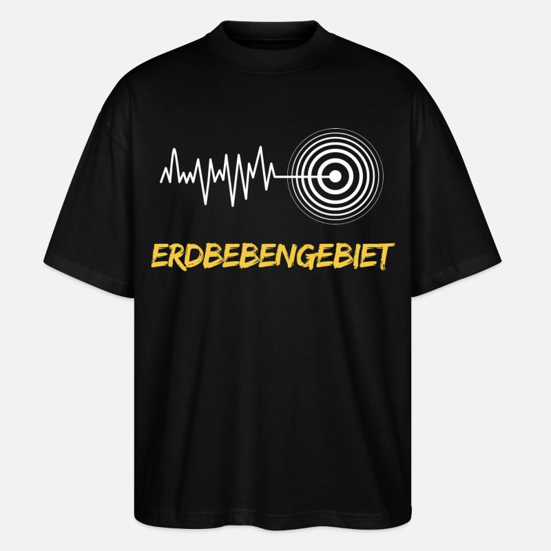 Erdbebengebiet Bewusstsein - Stanley/Stella Oversized Unisex Bio T-Shirt Blaster 2.0 - Schwarz