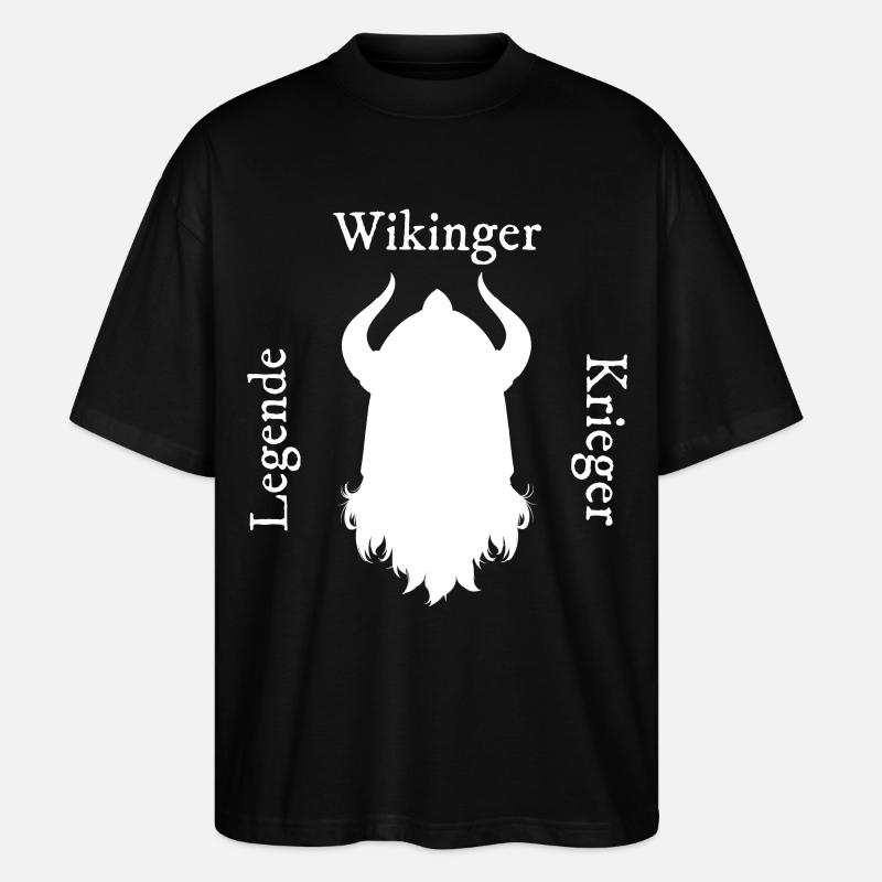Wikinger Kriegergeist - Stanley/Stella Oversized Unisex Bio T-Shirt Blaster 2.0 - Schwarz