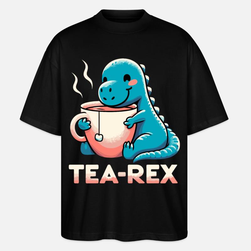 Tee Rex Tee-Rex Teetrinker Geschenk - Stanley/Stella Oversized Unisex Bio T-Shirt Blaster 2.0 - Schwarz