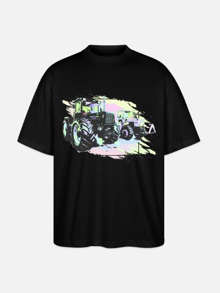 Old tractors - Stanley/Stella Oversized Unisex Organic T-shirt Blaster 2.0 - black