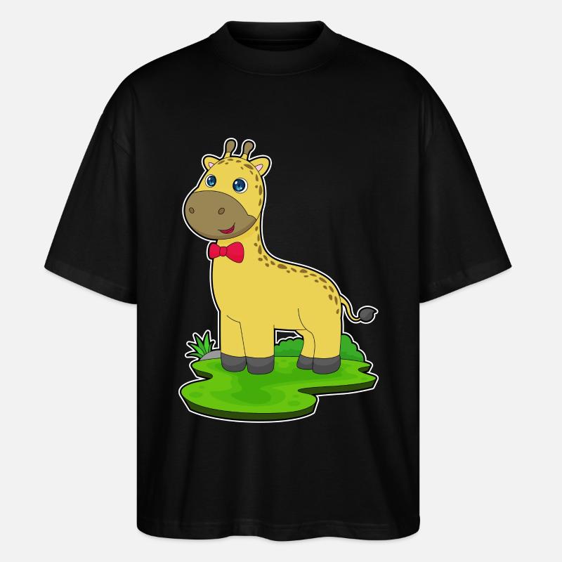 Giraffe Schleife - Stanley/Stella Oversized Unisex Bio T-Shirt Blaster 2.0 - Schwarz