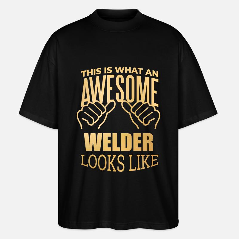 Schweißen - Stanley/Stella Oversized Unisex Bio T-Shirt Blaster 2.0 - Schwarz