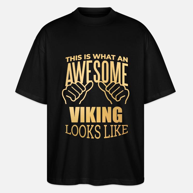 Wikinger - Stanley/Stella Oversized Unisex Bio T-Shirt Blaster 2.0 - Schwarz