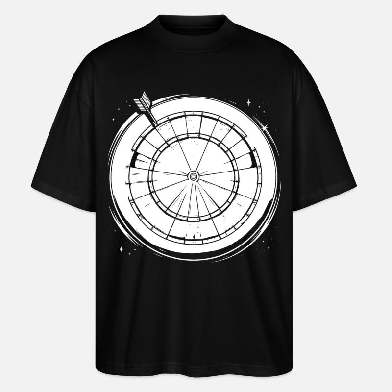 Dessin de fléchettes - T-shirt bio Blaster 2.0 coupe oversize Stanley/Stella Unisexe - noir