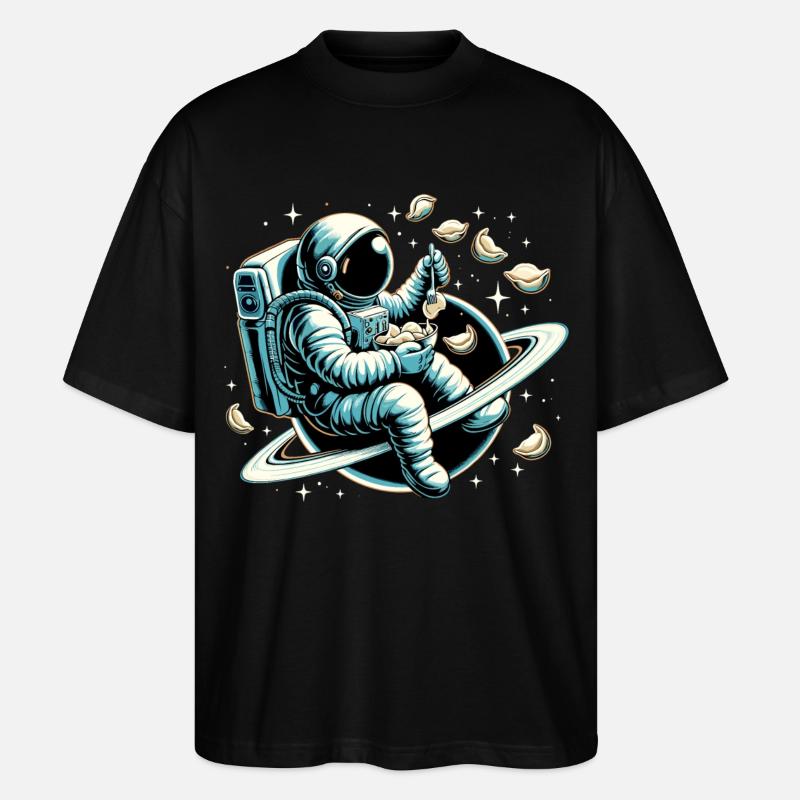 Wareniki Astronaut lecker Geschenk - Stanley/Stella Oversized Unisex Bio T-Shirt Blaster 2.0 - Schwarz