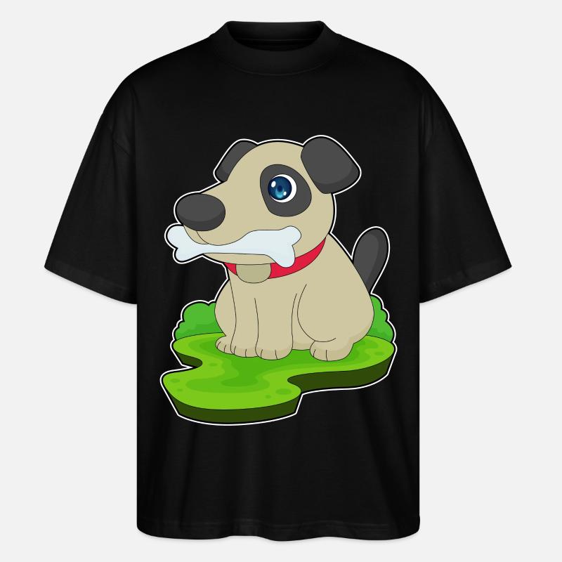 Dog Bones - Stanley/Stella Oversized Unisex Organic T-shirt Blaster 2.0 - black