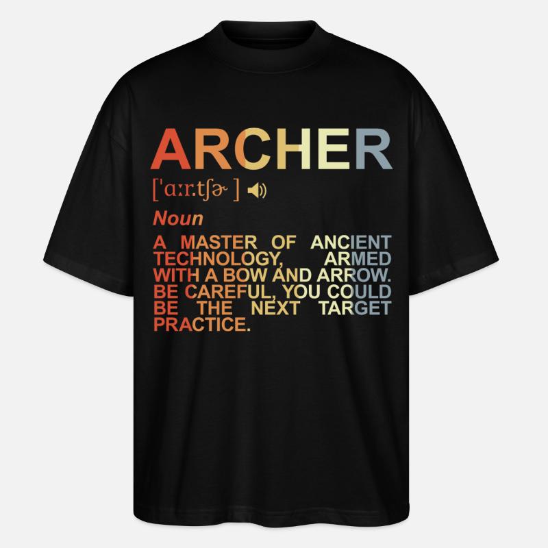 Archer Explication des termes - T-shirt bio Blaster 2.0 coupe oversize Stanley/Stella Unisexe - noir