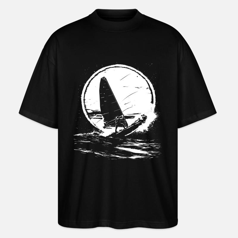Windsurfing Liebhaber - Stanley/Stella Oversized Unisex Bio T-Shirt Blaster 2.0 - Schwarz