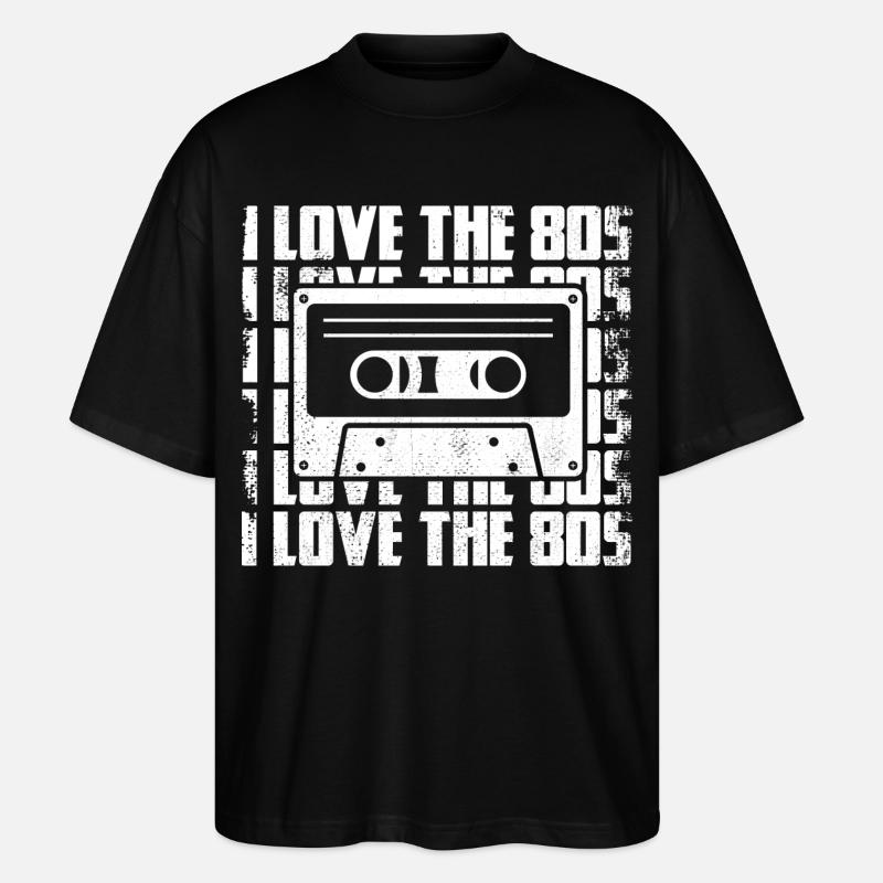 J’adore les années 80 - T-shirt bio Blaster 2.0 coupe oversize Stanley/Stella Unisexe - noir
