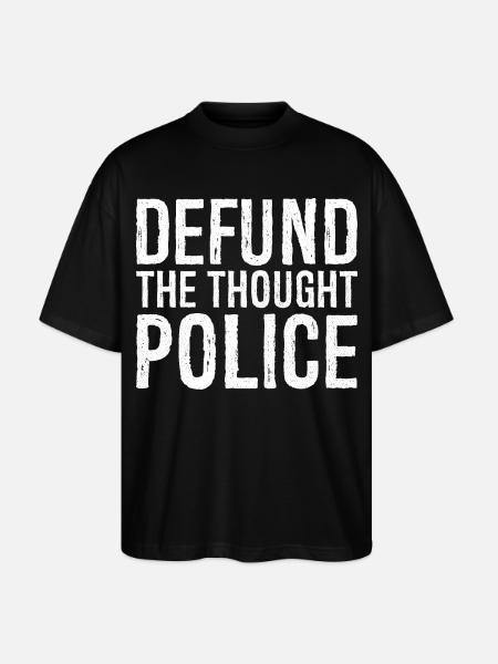 Deft die Gedankenpolizei - Stanley/Stella Oversized Unisex Bio T-Shirt Blaster 2.0 - Schwarz