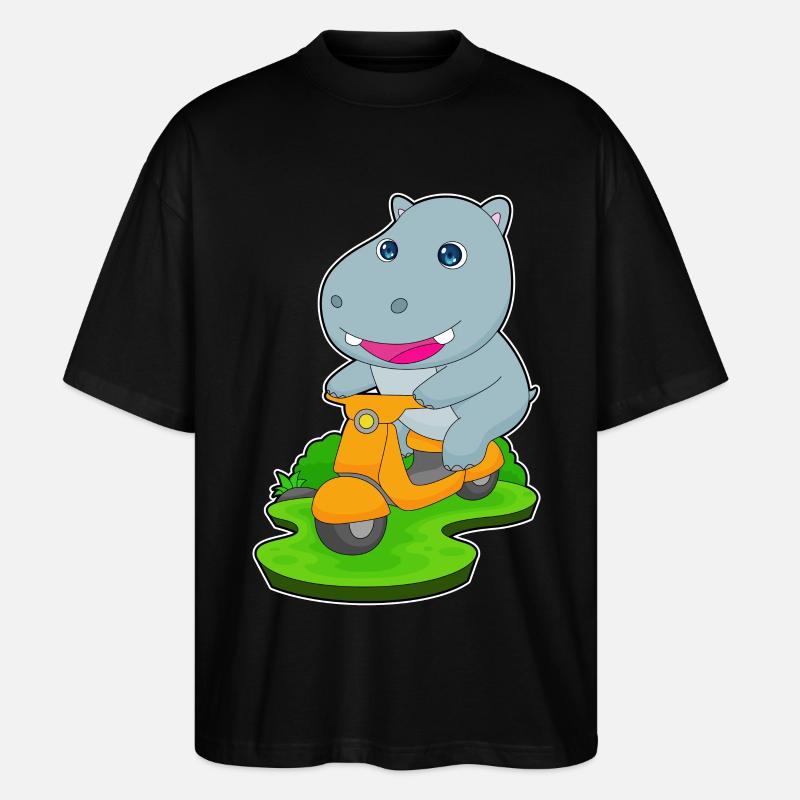 Hippo Scooter - T-shirt bio Blaster 2.0 coupe oversize Stanley/Stella Unisexe - noir