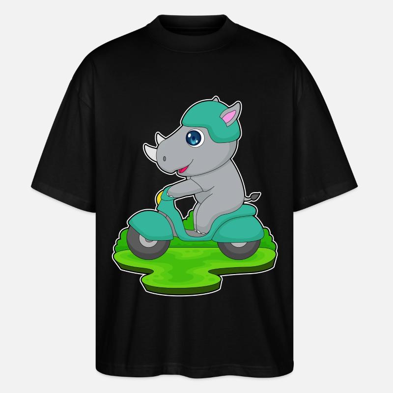 Trottinette Rhino - T-shirt bio Blaster 2.0 coupe oversize Stanley/Stella Unisexe - noir