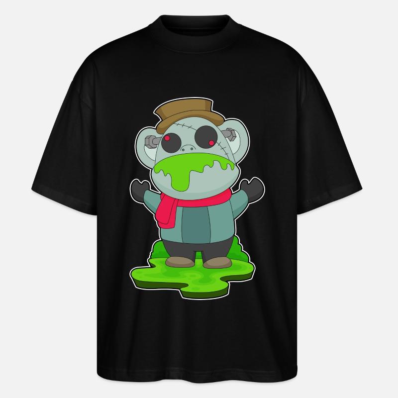 Singe Halloween Zombie - T-shirt bio Blaster 2.0 coupe oversize Stanley/Stella Unisexe - noir