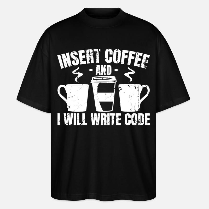 Programmeur Blagues drôles - T-shirt bio Blaster 2.0 coupe oversize Stanley/Stella Unisexe - noir