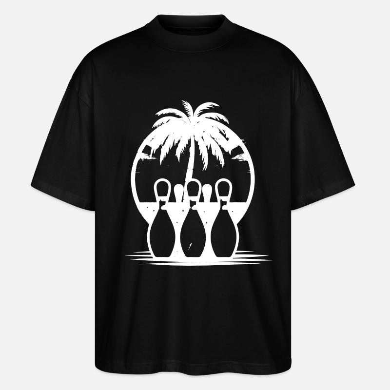 Graphiques de bowling - T-shirt bio Blaster 2.0 coupe oversize Stanley/Stella Unisexe - noir