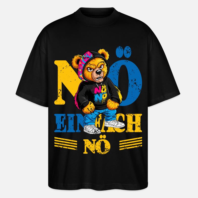 Grumpy Bear - Stanley/Stella Oversized Unisex Organic T-shirt Blaster 2.0 - black