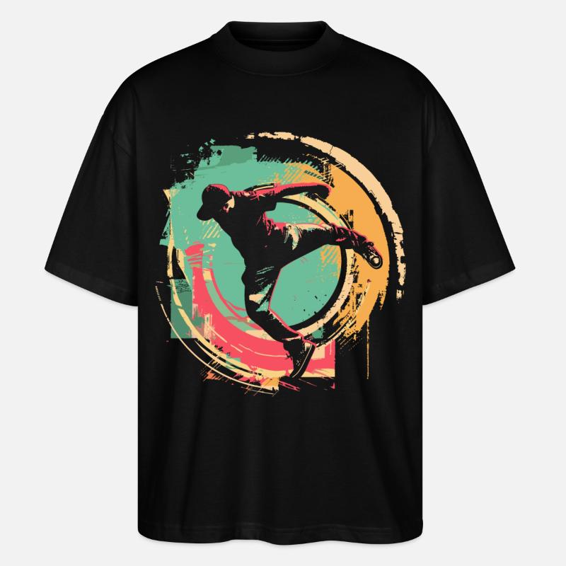 Oldschool B-Boy - Stanley/Stella Oversized Unisex Bio T-Shirt Blaster 2.0 - Schwarz