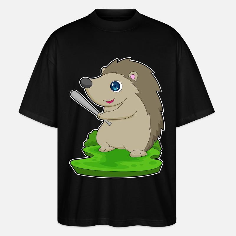 Hérisson Baseball Batte de Baseball - T-shirt bio Blaster 2.0 coupe oversize Stanley/Stella Unisexe - noir