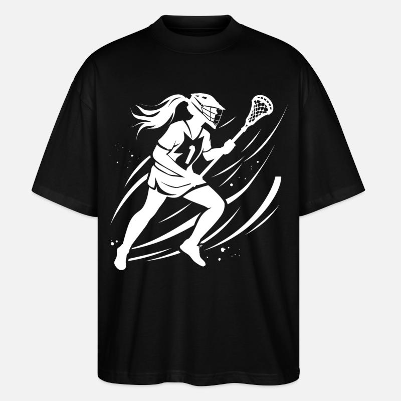 Lacrosse Mädchen - Stanley/Stella Oversized Unisex Bio T-Shirt Blaster 2.0 - Schwarz