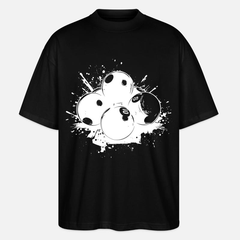 Billardkugeln Graffiti - Stanley/Stella Oversized Unisex Bio T-Shirt Blaster 2.0 - Schwarz