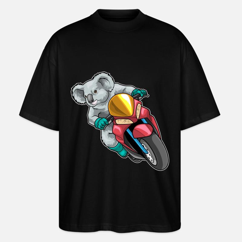 Trottinette Koala - T-shirt bio Blaster 2.0 coupe oversize Stanley/Stella Unisexe - noir