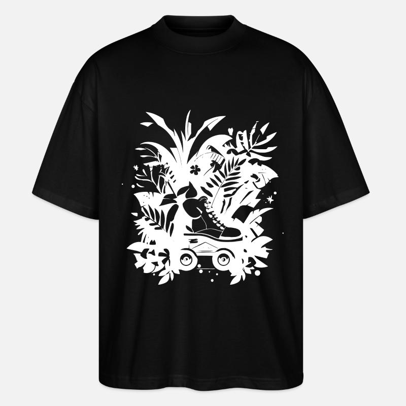 Roller Skating Comic - Stanley/Stella Oversized Unisex Organic T-shirt Blaster 2.0 - black