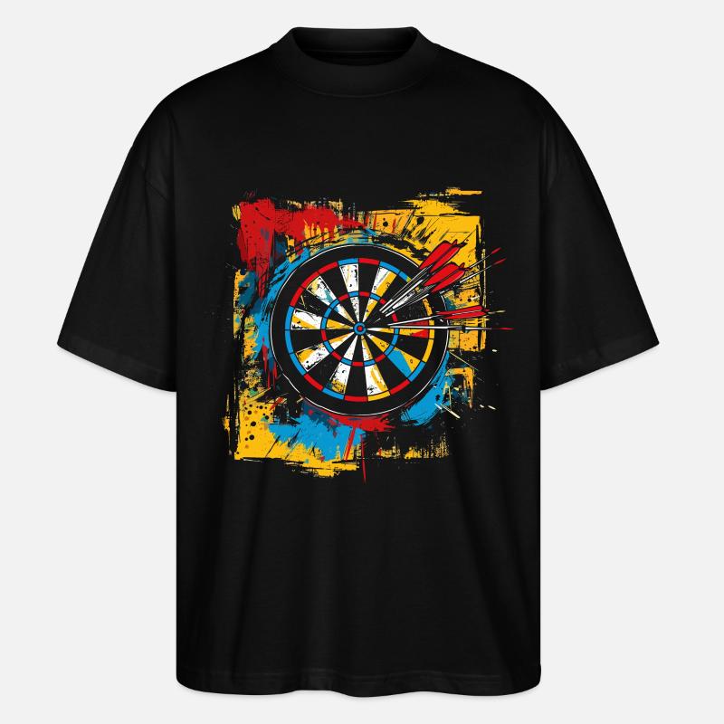 Jeu de fléchettes Graffiti - T-shirt bio Blaster 2.0 coupe oversize Stanley/Stella Unisexe - noir