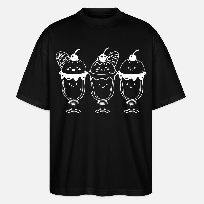 Eisbecher Comic Look - Stanley/Stella Oversized Unisex Bio T-Shirt Blaster 2.0 - Schwarz