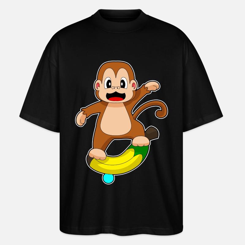Équilibre Monkey Banana - T-shirt bio Blaster 2.0 coupe oversize Stanley/Stella Unisexe - noir