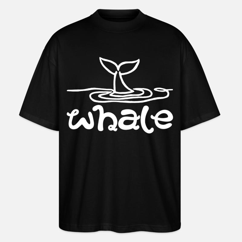 Le signe de la baleine - T-shirt bio Blaster 2.0 coupe oversize Stanley/Stella Unisexe - noir
