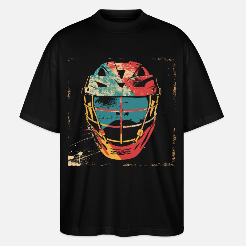 Casque de crosse à l’ancienne - T-shirt bio Blaster 2.0 coupe oversize Stanley/Stella Unisexe - noir