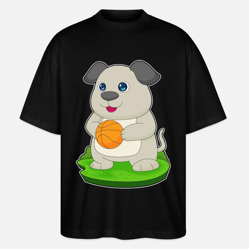 Chien Basketteur Basketteur - T-shirt bio Blaster 2.0 coupe oversize Stanley/Stella Unisexe - noir