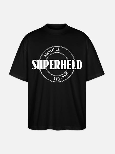 Superheld - Stanley/Stella Oversized Unisex Bio T-Shirt Blaster 2.0 - Schwarz