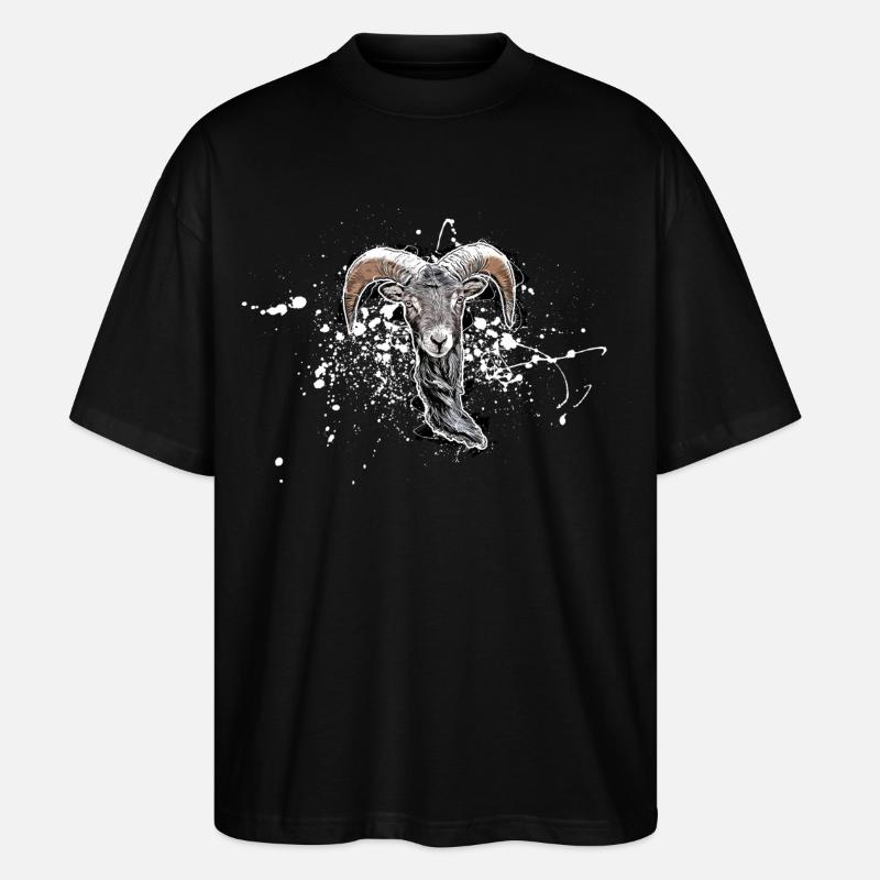 Ziegenbock - Stanley/Stella Oversized Unisex Bio T-Shirt Blaster 2.0 - Schwarz