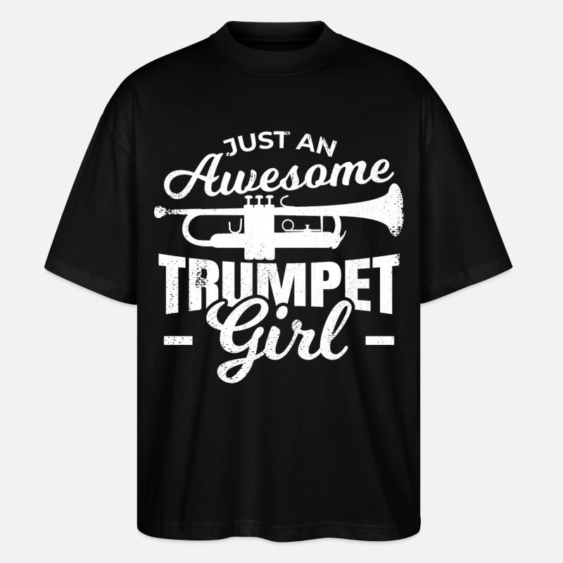 Trompeten Mädchen - Stanley/Stella Oversized Unisex Bio T-Shirt Blaster 2.0 - Schwarz